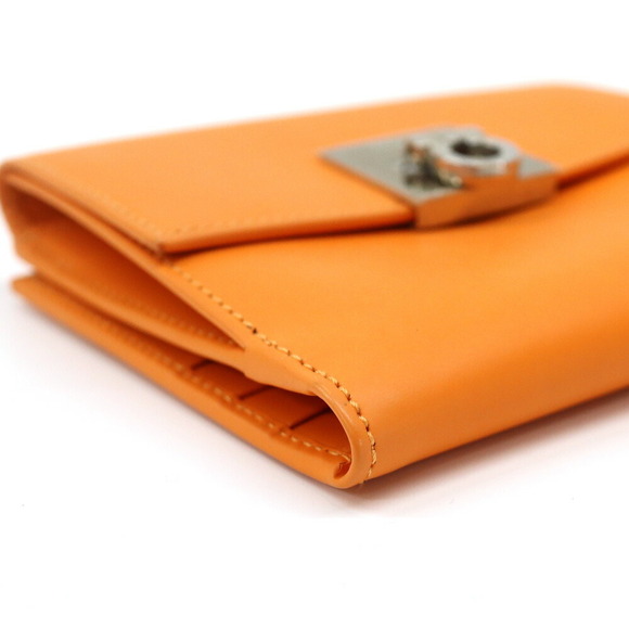 Salvatore Ferragamo Double hook Wallet Orange - Picture 6 of 8